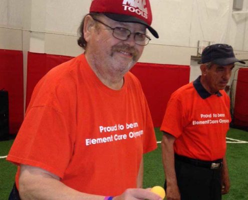 senior men play games at element care annual Olympics